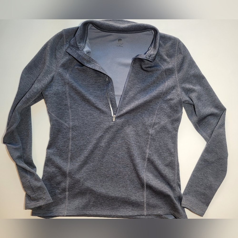 Champion Women's Long Sleeve Gray Zip-Up Top